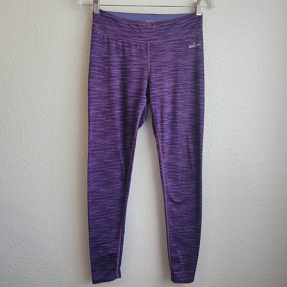 Spalding Yoga Leggings Athletic Pant Womens Size S/P - Purple blue active wear